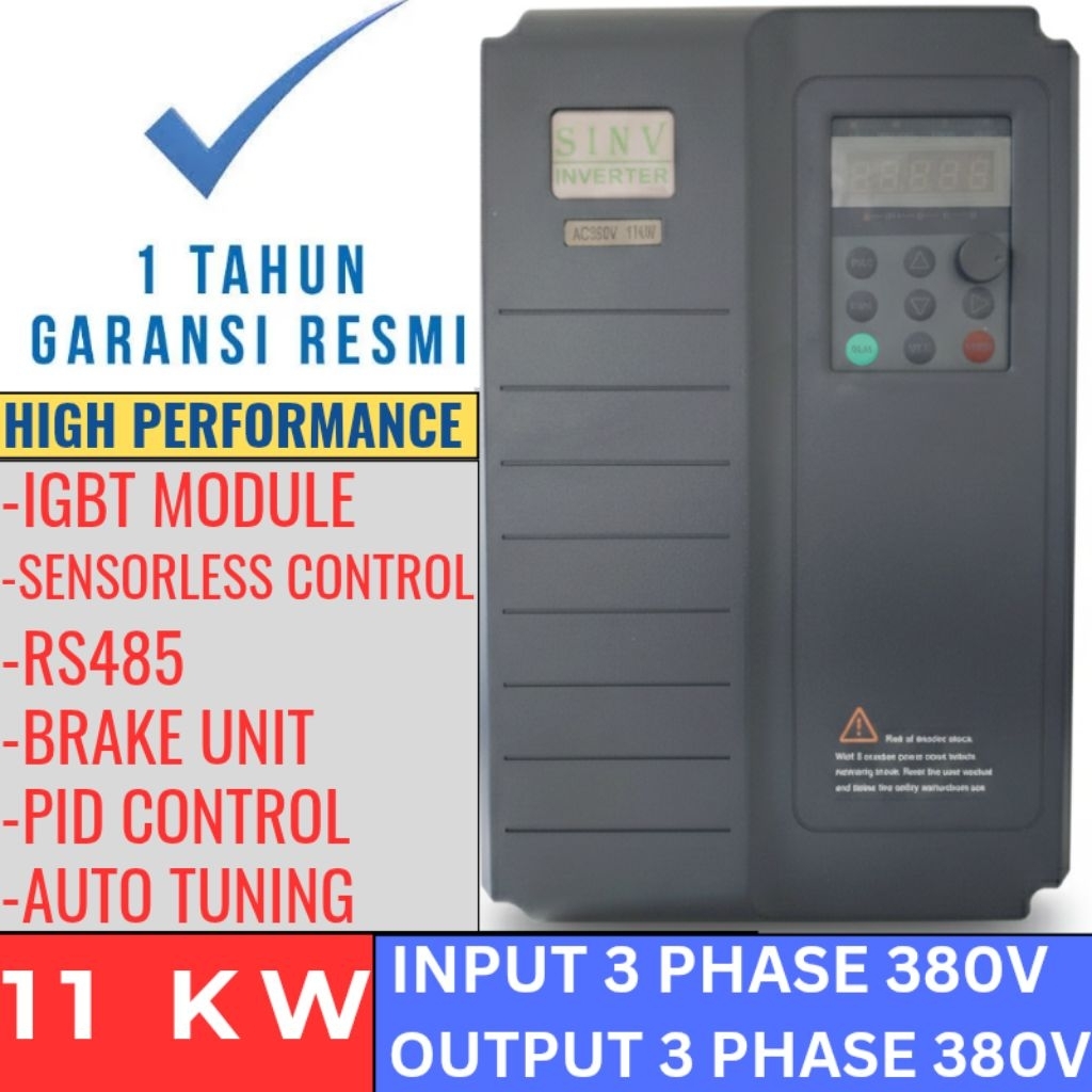 Jual Inverter Motor 11KW 15HP 380V 3Phase Inverter 15 HP 11 KW VFD ...