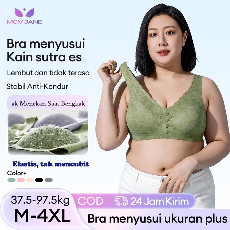 2PCS Bra Menyusui Ibu Hamil Ukuran Besar Tanpa Kawat MomJane BR01
