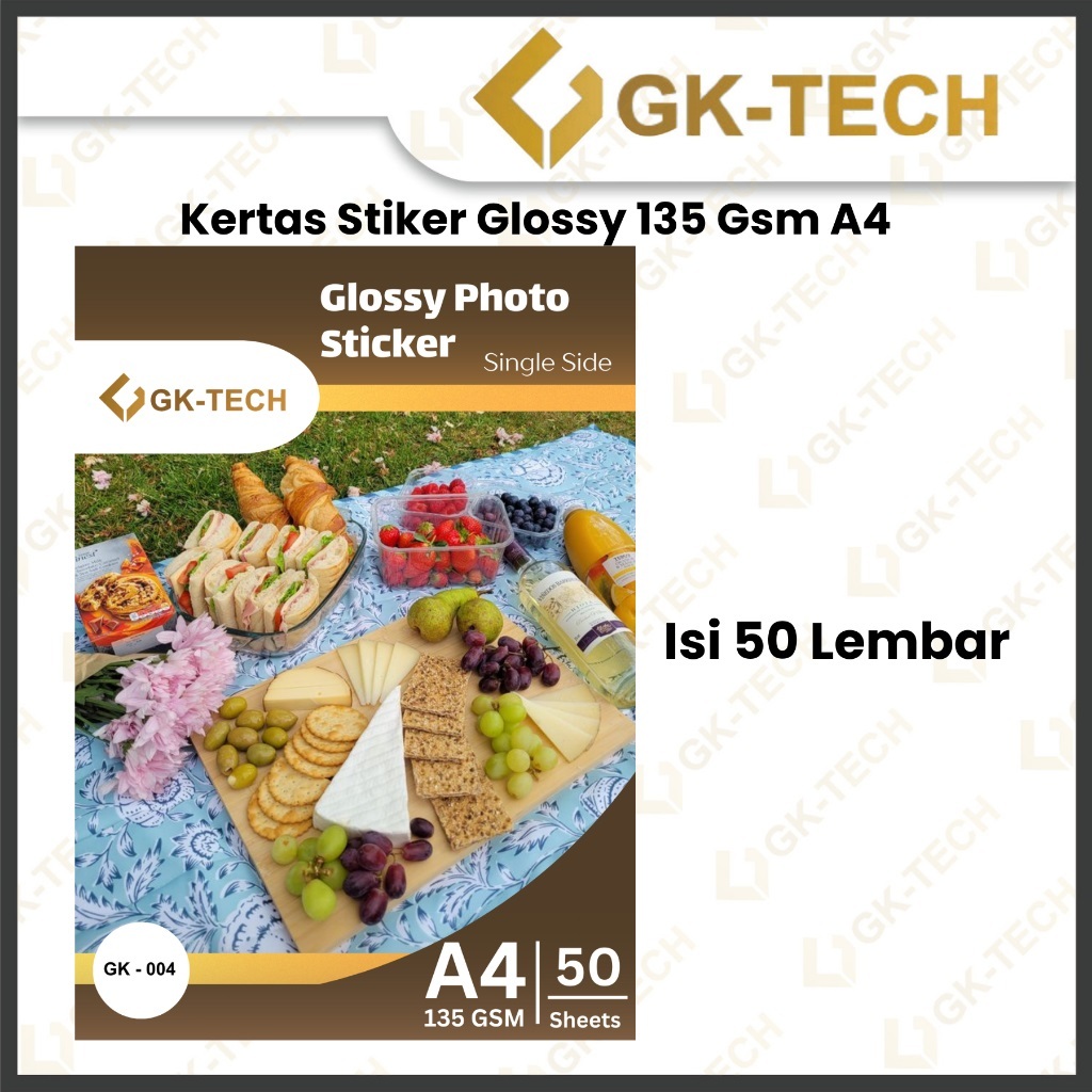 Jual Kertas Foto Glossy A4 GKTech - GKTech Glossy Photo Paper / Sticker ...