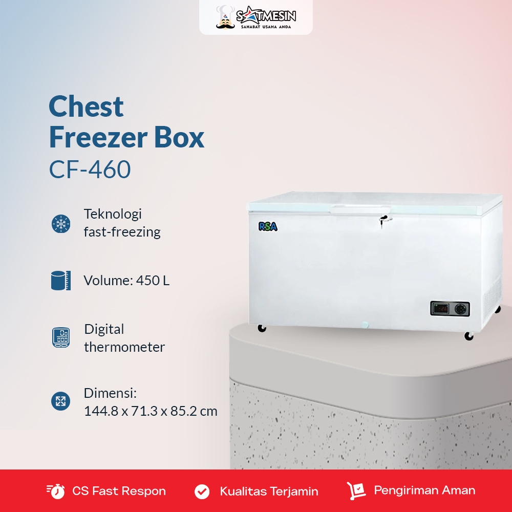 Jual Satmesin - Chest Freezer | RSA Freezer Box Penyimpan Makanan Beku ...
