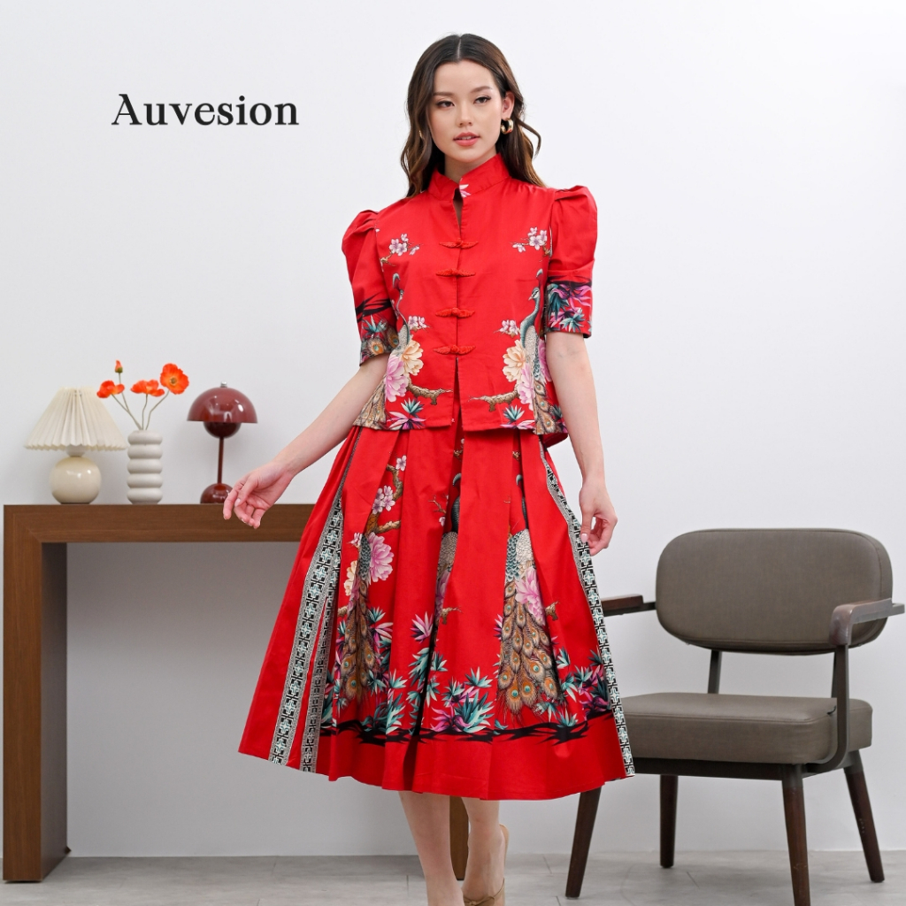 Jual AUVESION Rouhi Batik One Set Rok Cheongsam 6381 | Setelan Batik ...