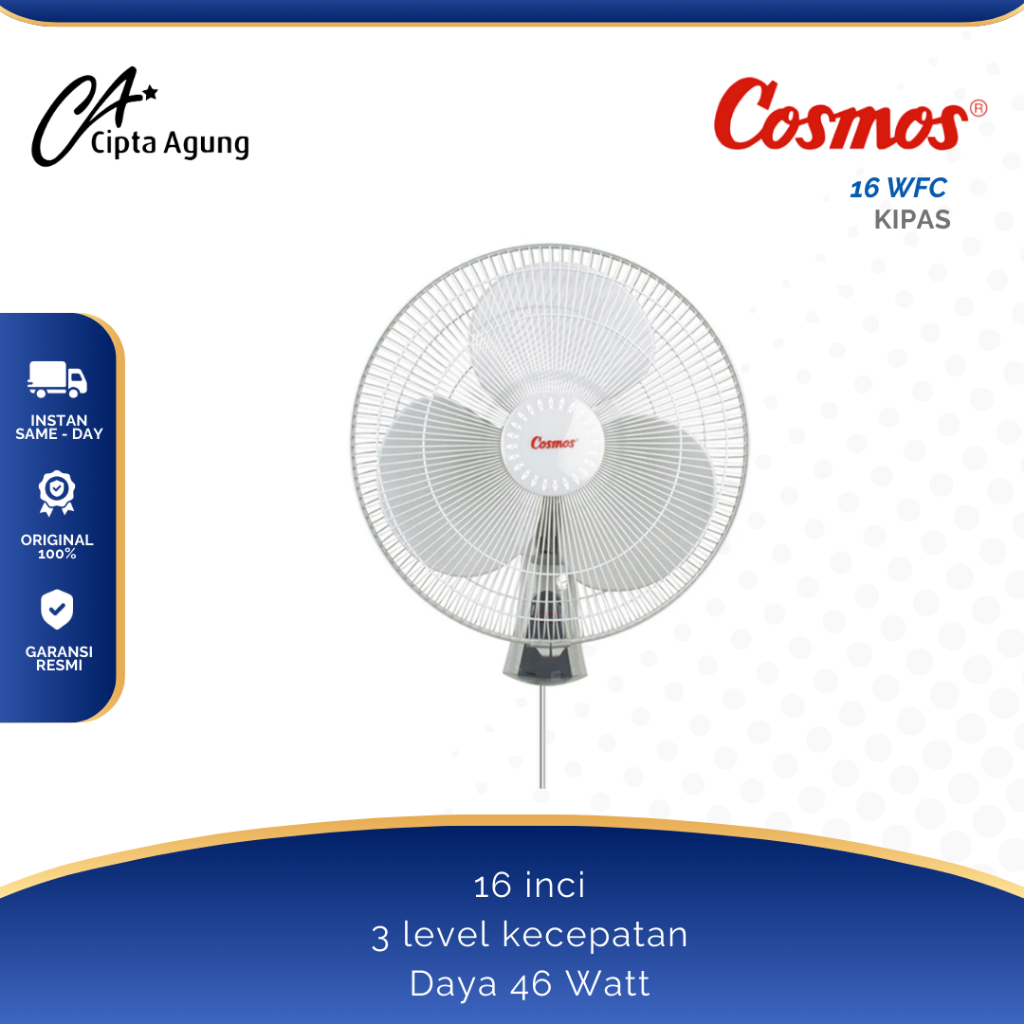 Jual COSMOS KIPAS DINDING FALL WAN 16INCH 16 INCH INCI COSMOS 16-WFC ...