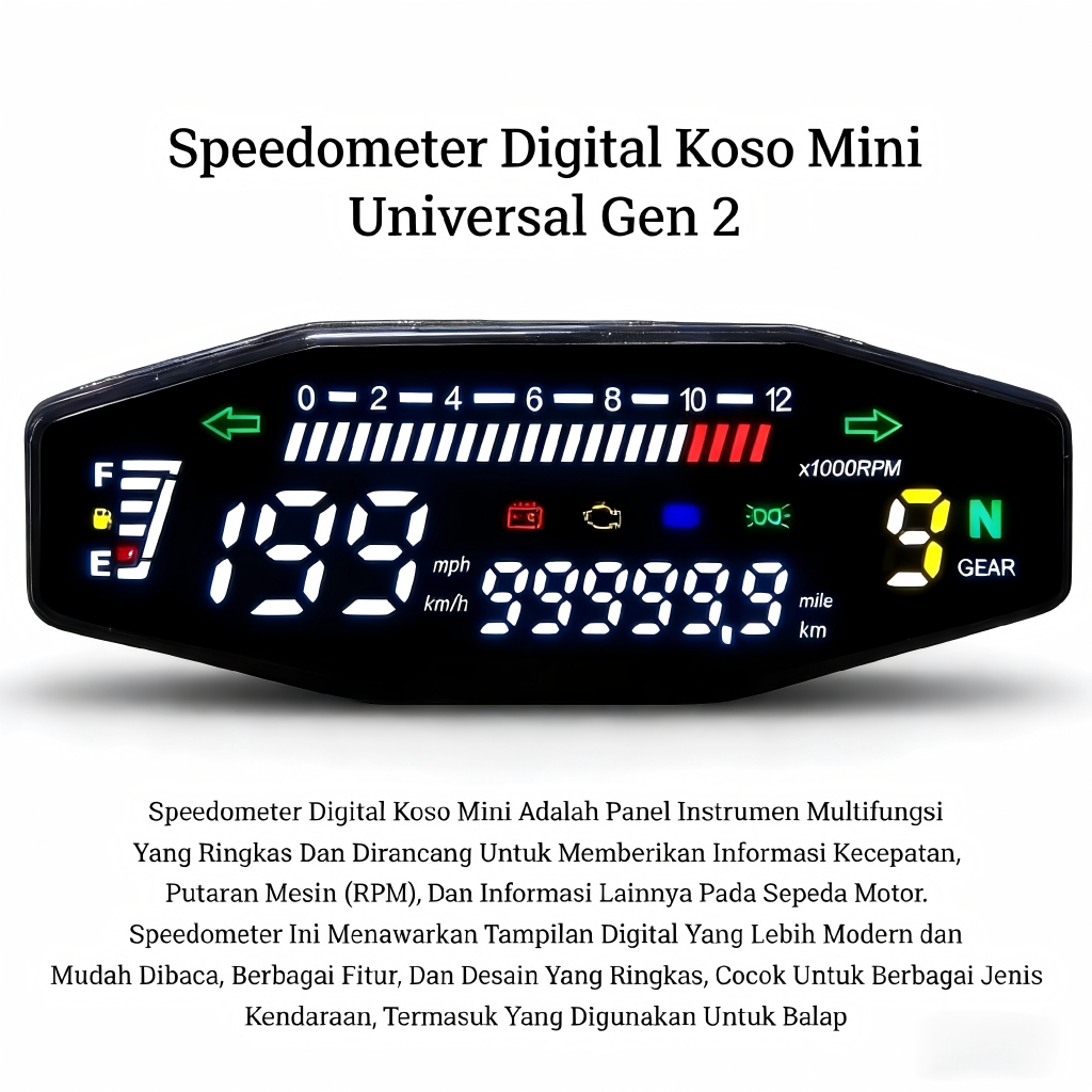 Jual New Spidomete Digital Koso Mini Speedometer GEN 2 Cocok Motor KTM ...