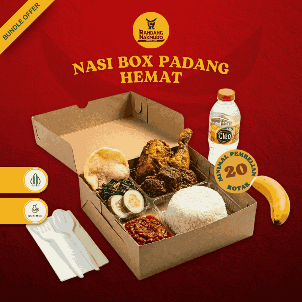 Jual Nasi Padang Kotak Box Catering Ayam Goreng Rendang Daging Sapi ...