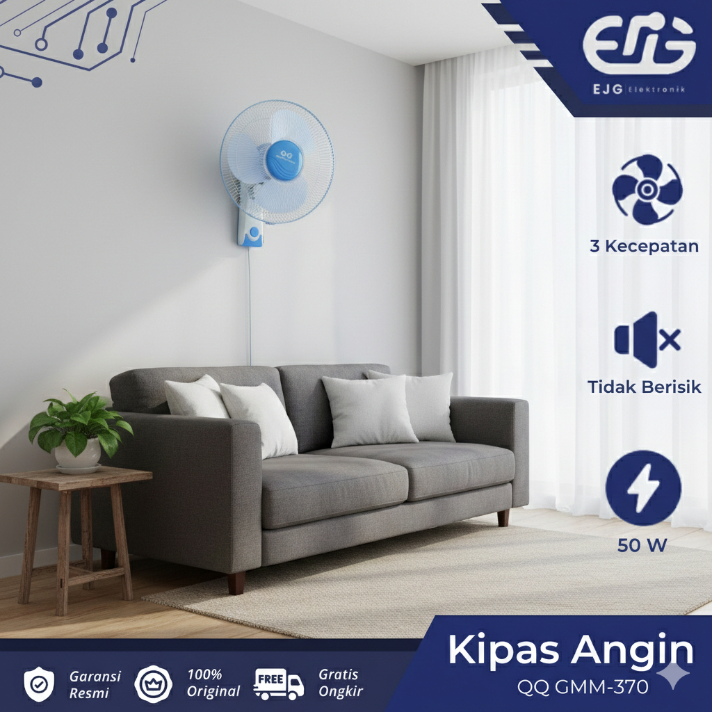 Jual QQ wall fan 16 inch GMM 370/kipas angin dinding tembok 16