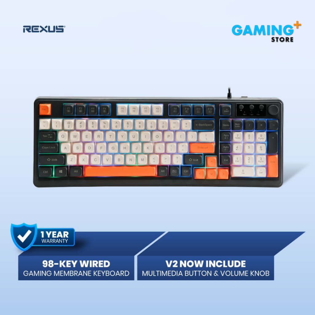 Jual Keyboard Rexus Gaming Battlefire K98M V2 Retro Classic RGB Led ...