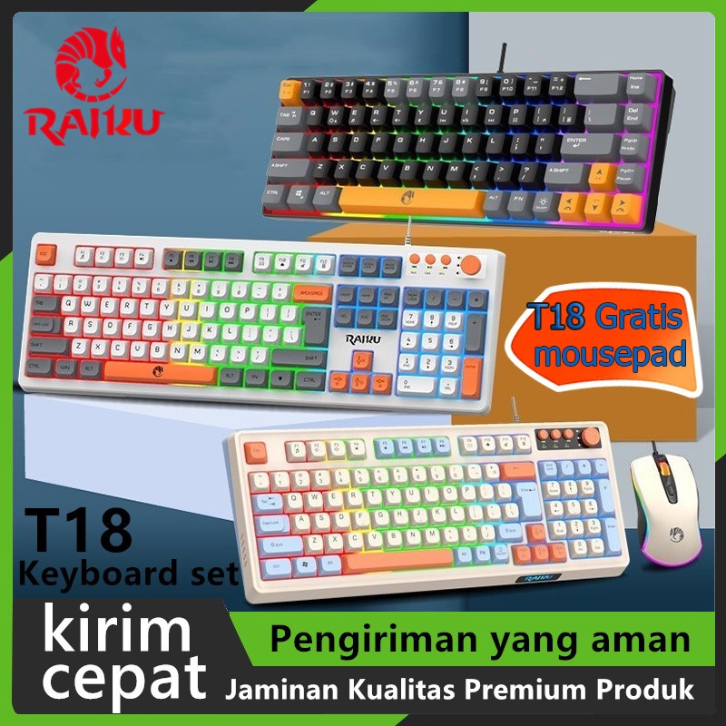Jual RAIKU Keyboard mekanis Koneksi kabel USB Sensitivitas tinggi ...