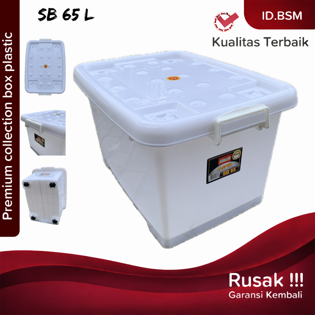Jual Box Container Putih TEBAL SB 65 Liter Tempat Penyimpanan Plastik ...