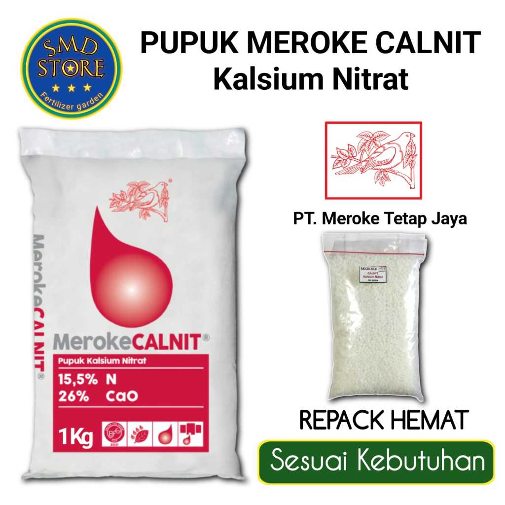 Jual Meroke CALNIT Kalsium Nitrat N 15,5% Ca 26% Repack – 100g 200g ...