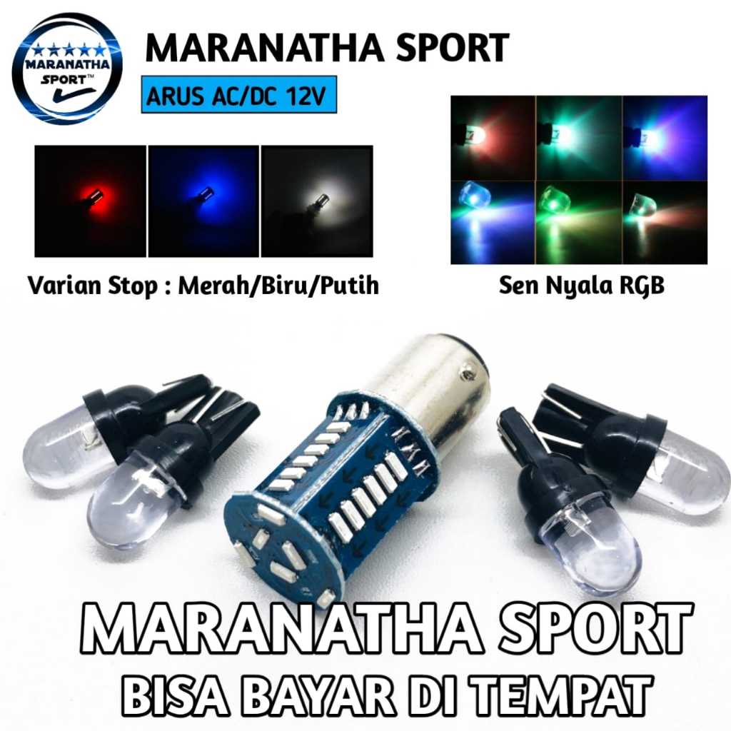 Jual PROMO 4PCS Lampu Sein Motor RGB Lampu Stop 30 Mata Running Flash ...