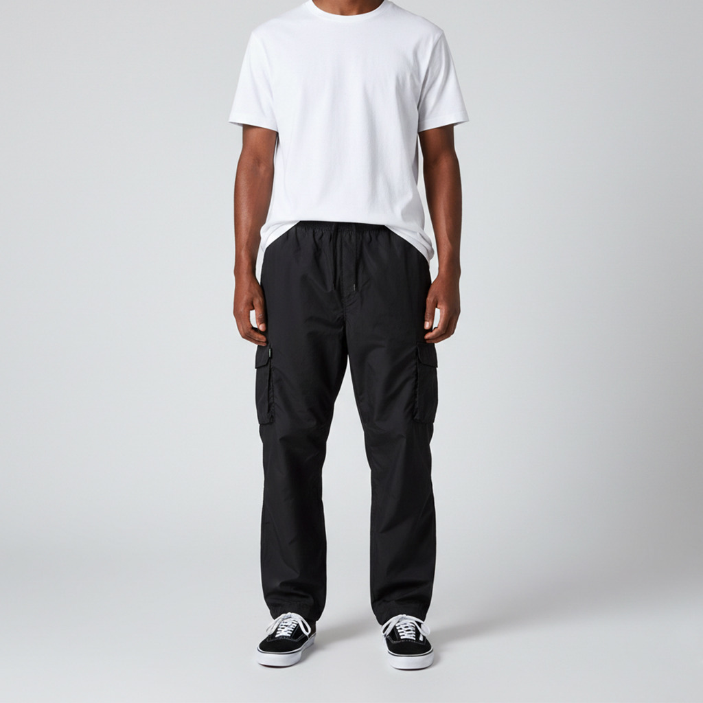 Jual Rown Division Celana Cargo Parasut || Allium Black Long Pants ...