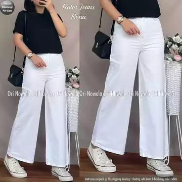 Aqila Fashion Higwaitshigh Waist Kulot Jeans Wanita Premium Asli Jeans Tebal