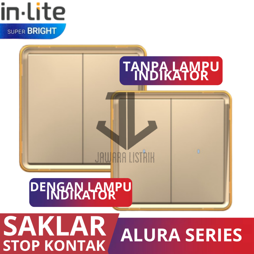 Jual IN-LITE SAKLAR ENGKEL SERI TRIPLE INDIKATOR LAMPU SAKLAR ALURA ...