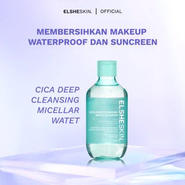 Elsheskin Cica Deep Cleansing Micellar Water 300ml Pembersih Wajah Makeup Remover Membersihkan