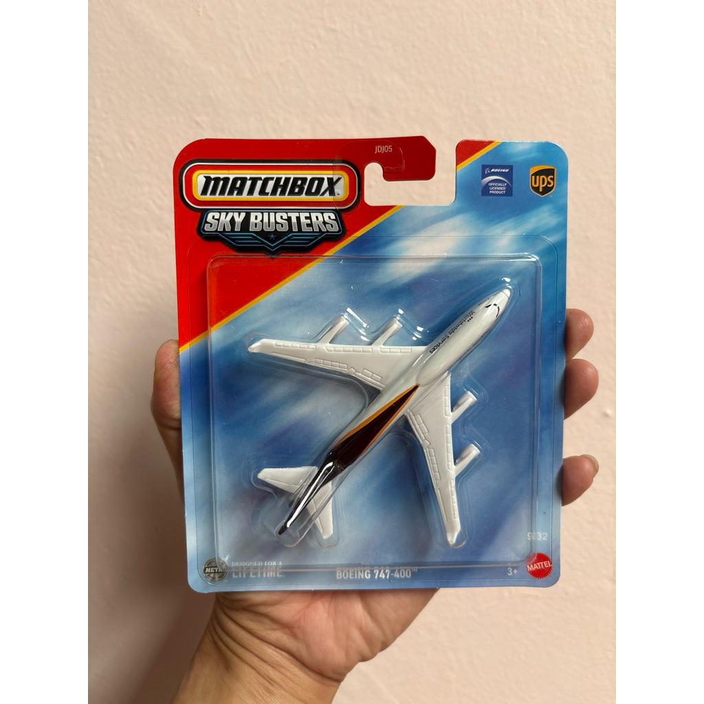 Jual Matchbox Sky Busters Boeing 747-400 UPS White Black Mattel ...