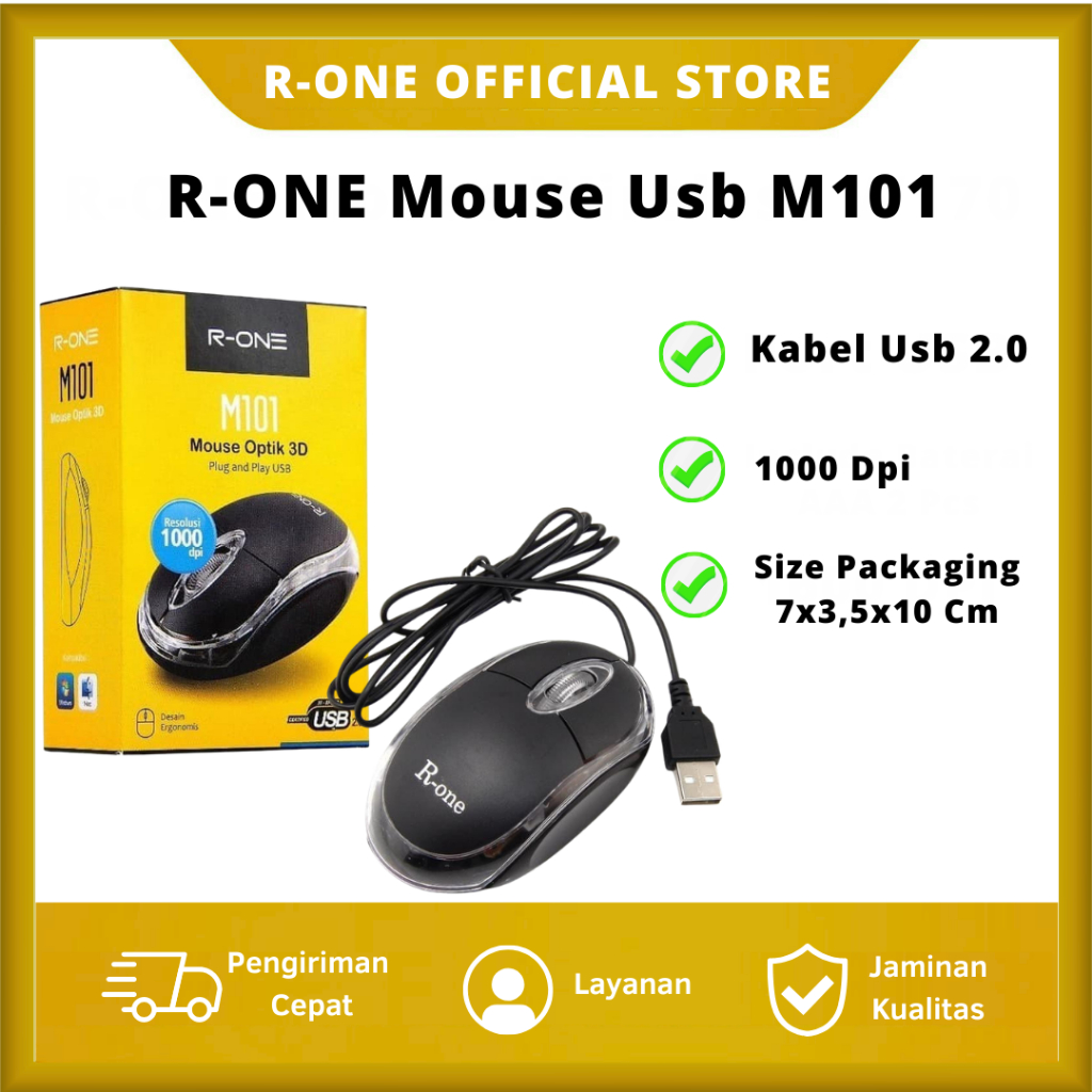 Jual R-ONE M101 Mouse Usb Kabel | Shopee Indonesia