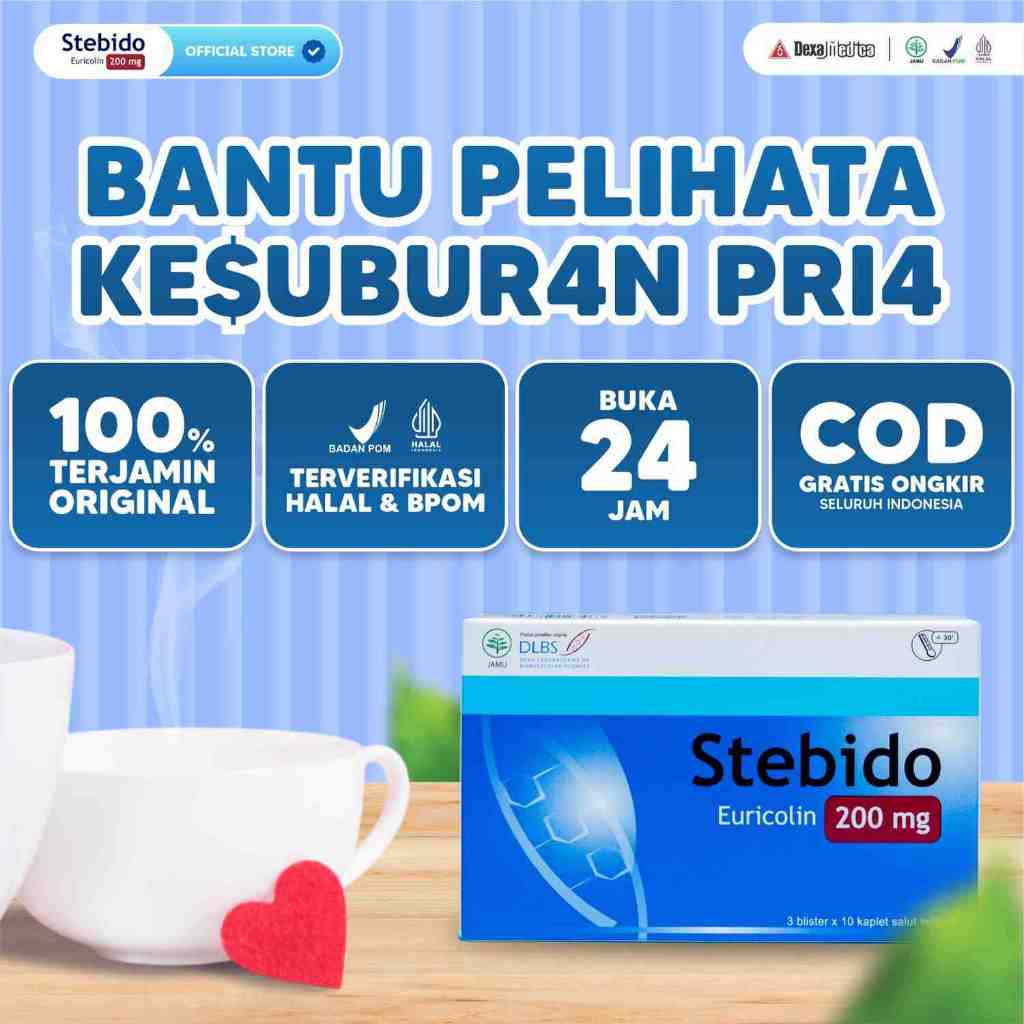 Jual Stebido 30 Kaplet 200 mg - Suplemen Kesuburan Pria Kemasan Rapi ...