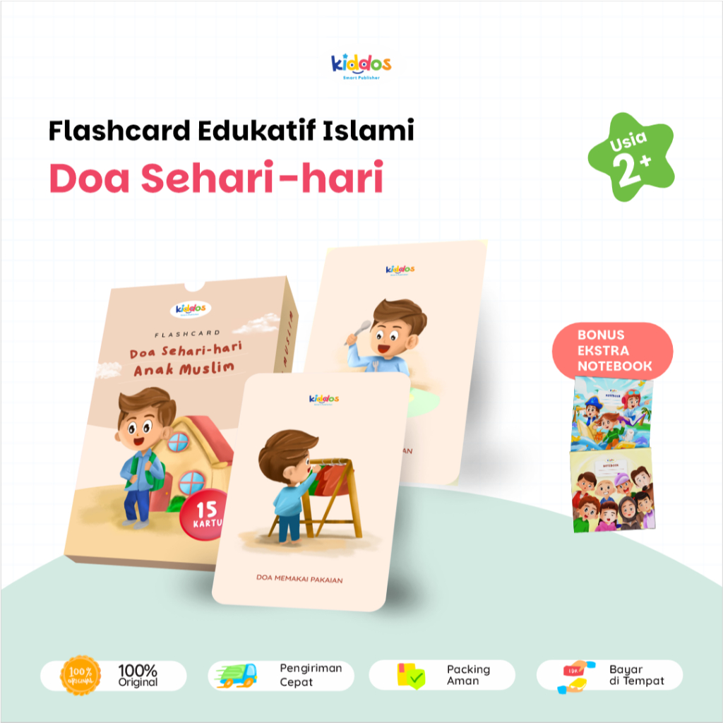 Jual FLASHCARD DOA SEHARI-HARI UNTUK ANAK USIA 3+ TAHUN - 15 KARTU ...