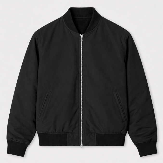 Jual Jaket Pria Bomber Original Hitam Black Jacket Parasut Windbreaker ...
