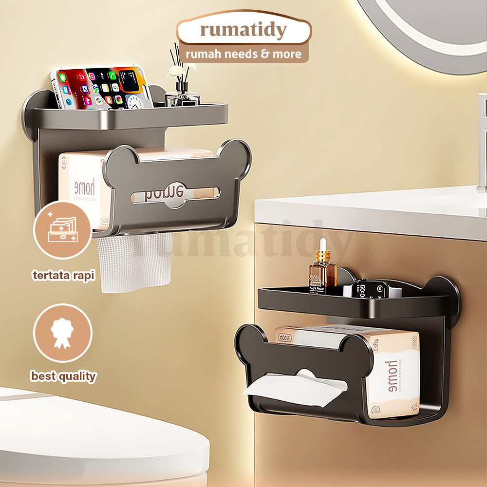 Jual RUMATIDY - Rak Tisu Tempel Dinding Kamar Mandi Toilet 2in1 ...