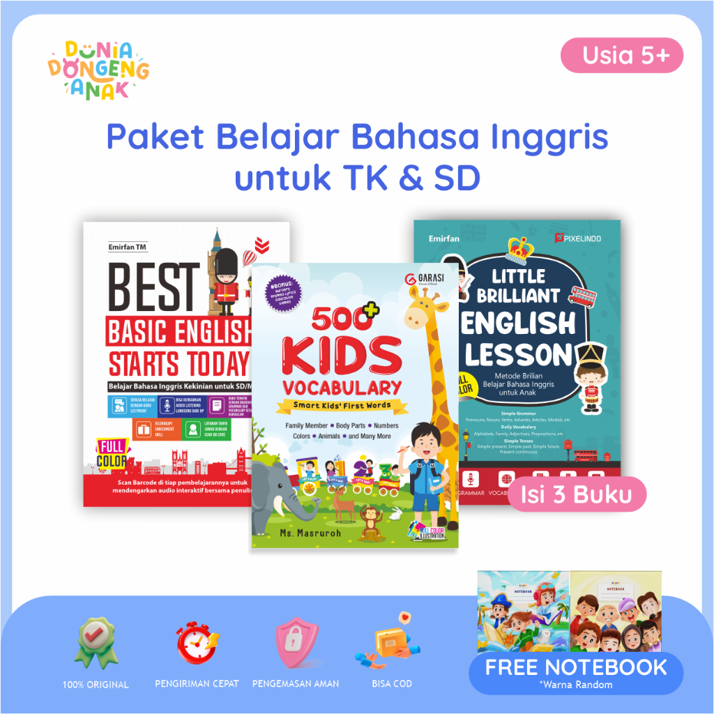 Jual Buku Belajar Bahasa Inggris Untuk Anak Usia 4+ Tahun - Basic ...
