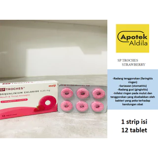 SP TROCHES RASA STRAWBERRY UNTUK MEREDAKAN RADANG TENGGOROKAN