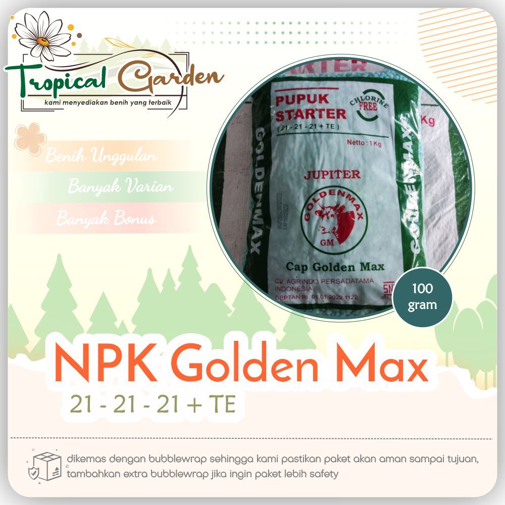 Pupuk Starter NPK Golden Max Kemasan Repack 100 gram