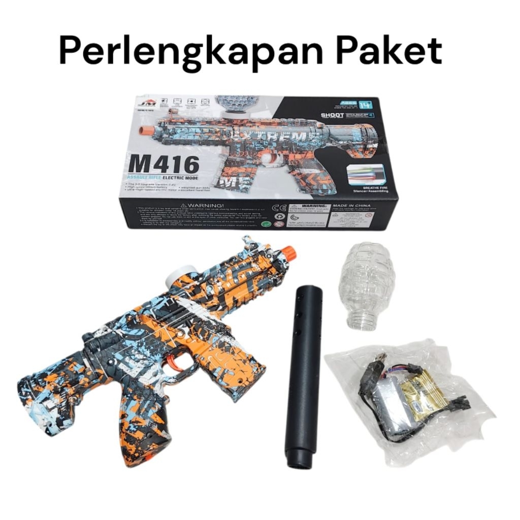 Jual 1260 Mainan Pistol Jelly M416 Electric / Mainan Pistol tembak ...