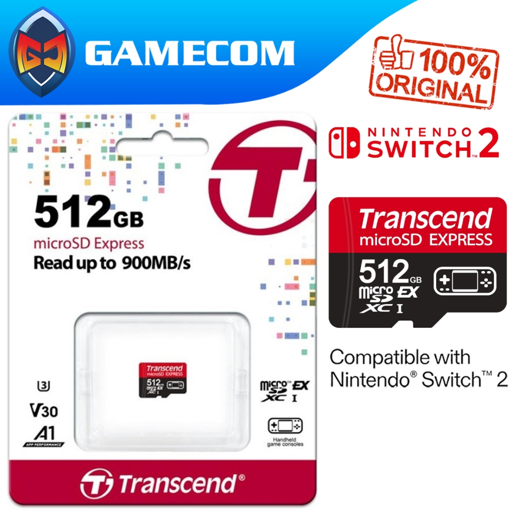 Jual Transcend MicroSD Express A1 V30 U3 512GB MicroSD Express Switch 2 ...