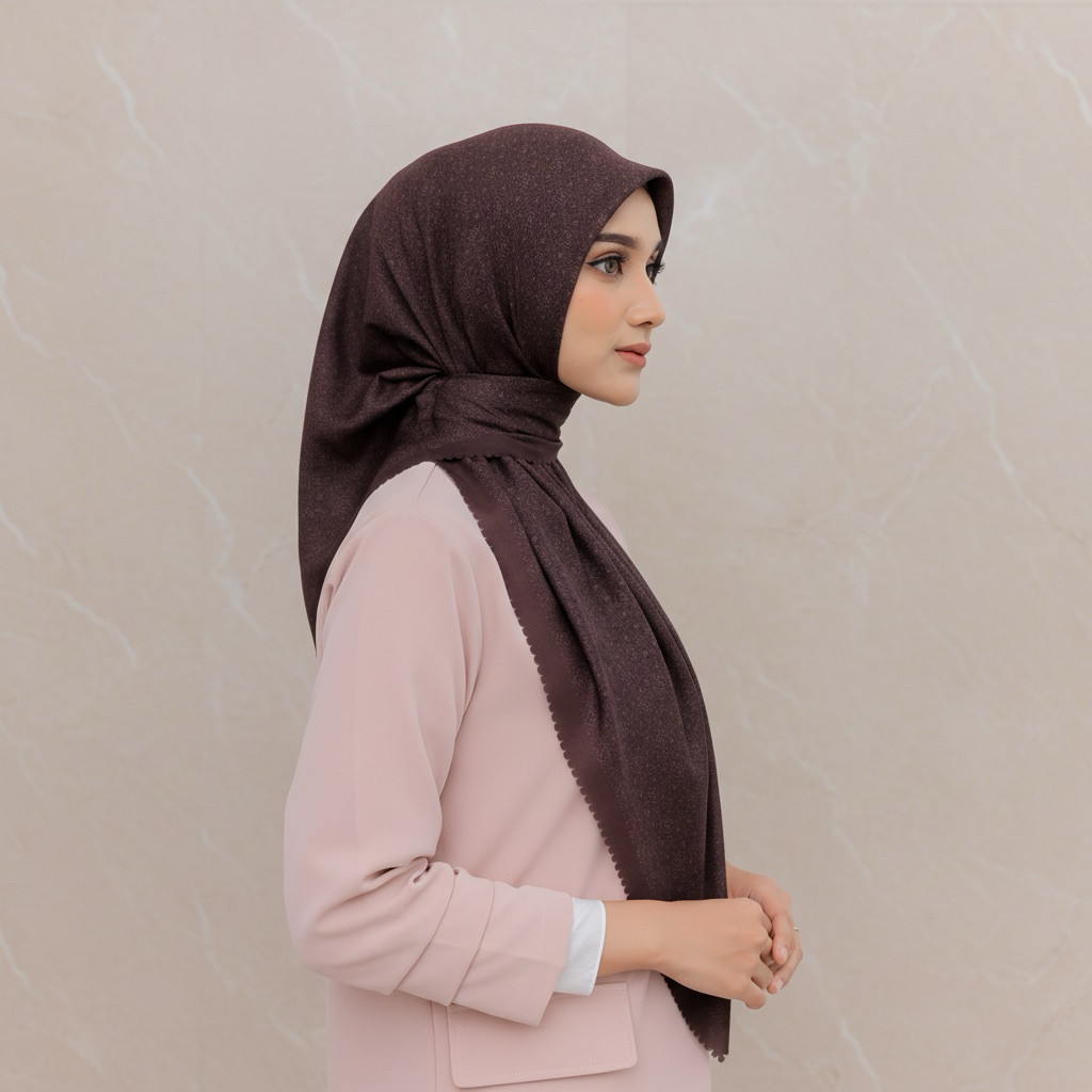 Andalusia Scarf Uhibu Series Hijab Square Print Motif Jilbab Segiempat Voal Ultrafine Premium
