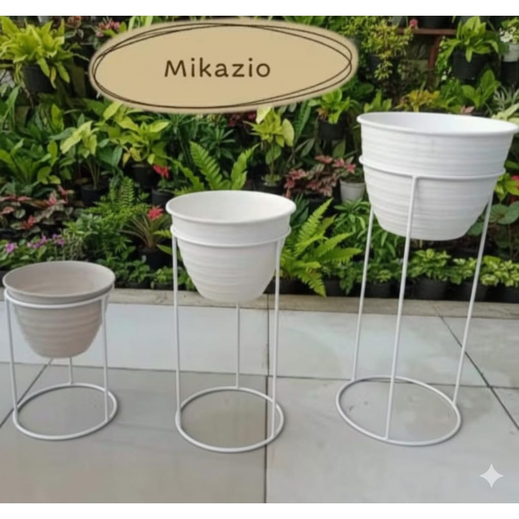 Jual Dapat 3 Rak/Alas Rak Pot Bunga Minimalis/Standing Rak Pot Bunga ...