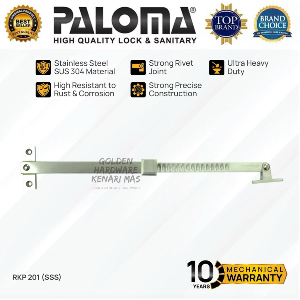 Jual PALOMA RKP 201 Hak Angin Ramskar Putar Penahan Jendela Panjang ...