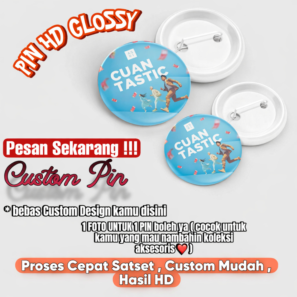 Jual PIN CUSTOM UKURAN 58 MM HASIL HD JELAS GLOSSY BISA REQUEST 1 PIN 1 ...
