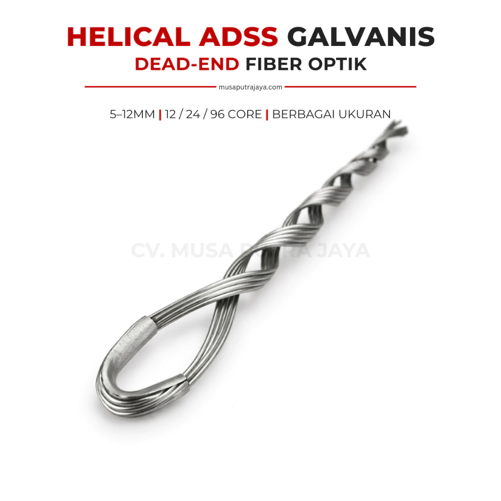 Helical fiber optik ADSS