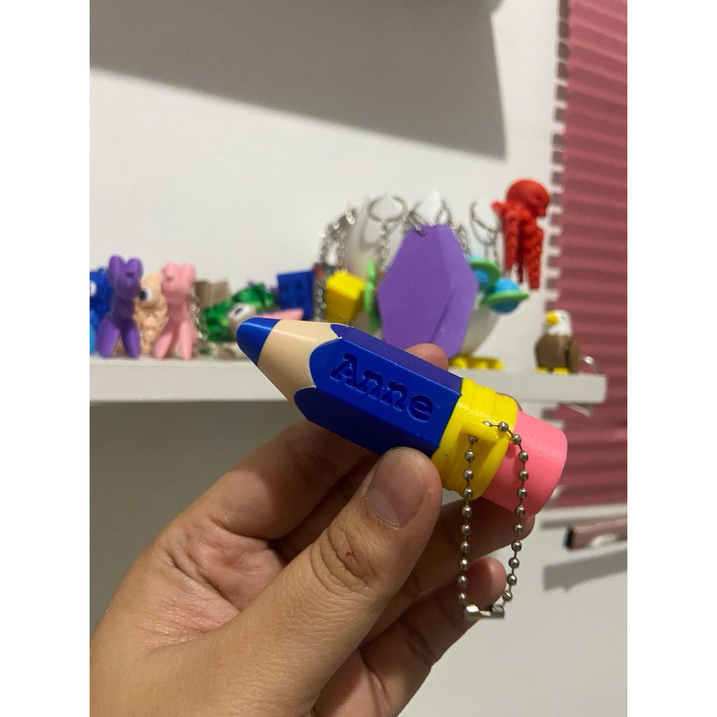 Jual Pencil Fidget Clicker Gantungan Kunci Nama Hadiah Lucu | Shopee ...
