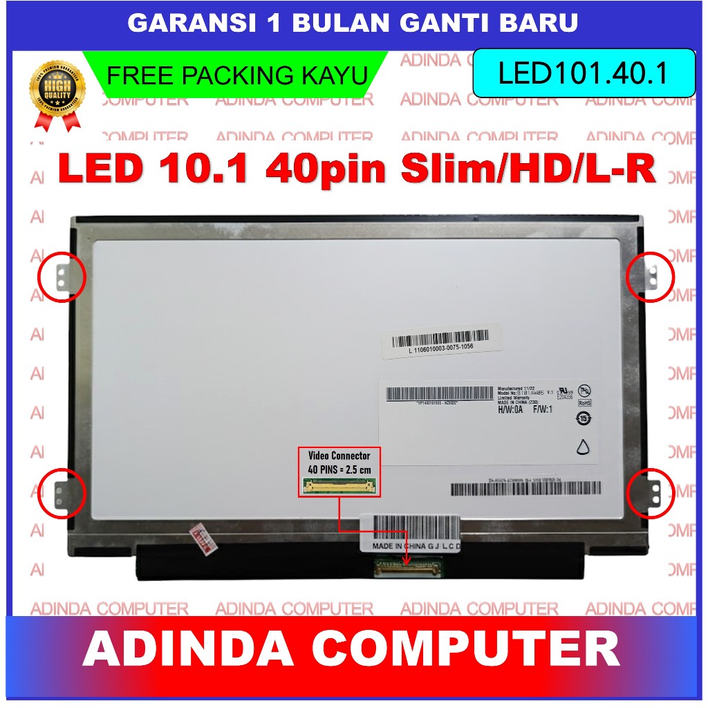 Jual LED LCD Laptop Notebook 10 Inch 10.1 Inch Slim Tipis | Shopee ...
