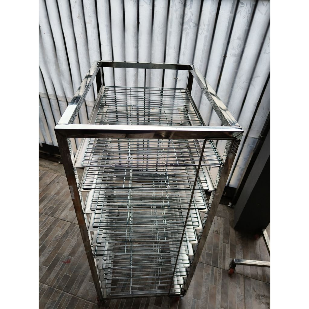 Jual Rak Trolley Rice Steamer 40 x 60 cm | Trolley Loyang Rice Steamer ...