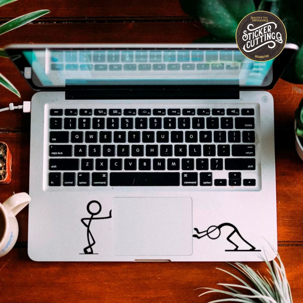 Jual Stiker Stick Figure Push Pull Cutting Sticker Laptop | Shopee ...