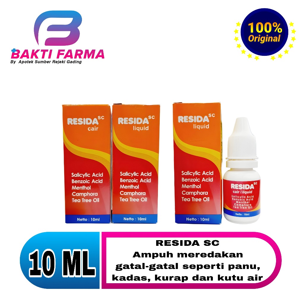 Jual Resida Sc Liquid 10ml - Meredakan gatal gatal seperti panu, kadas ...