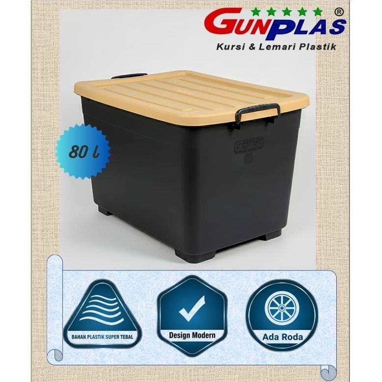 Jual BOX CONTAINER 80 LITER + RODA - Kontainer Box Plastik / Container ...
