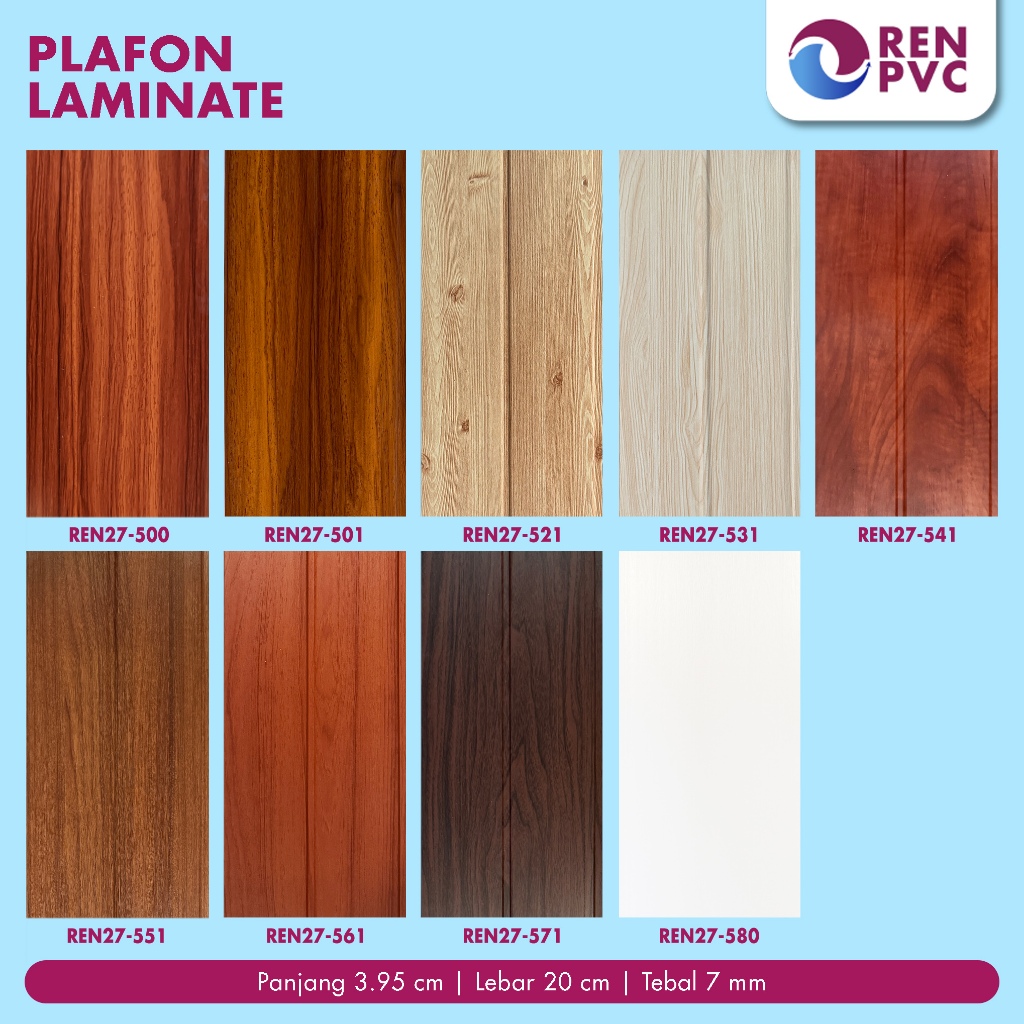 Jual REN PVC - REN PLAFON PVC LAMINATE DOFF IMPORT 7MM | Shopee Indonesia