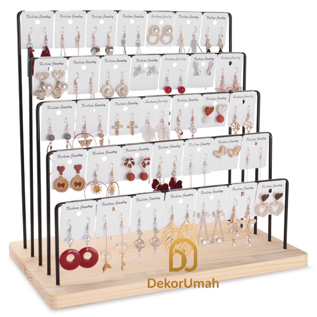 Jual Rak Display Aksesoris Besi Kayu Solid Mahoni Pajangan Jewelry ...