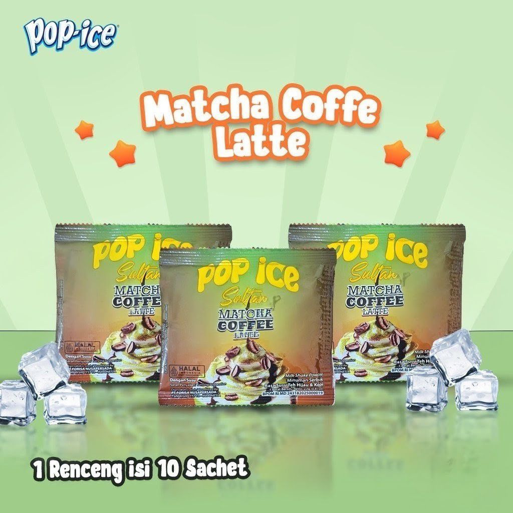 Jual POP ICE SULTAN MATCHA COFFE LATTE Renceng isi 10pcs | Shopee Indonesia