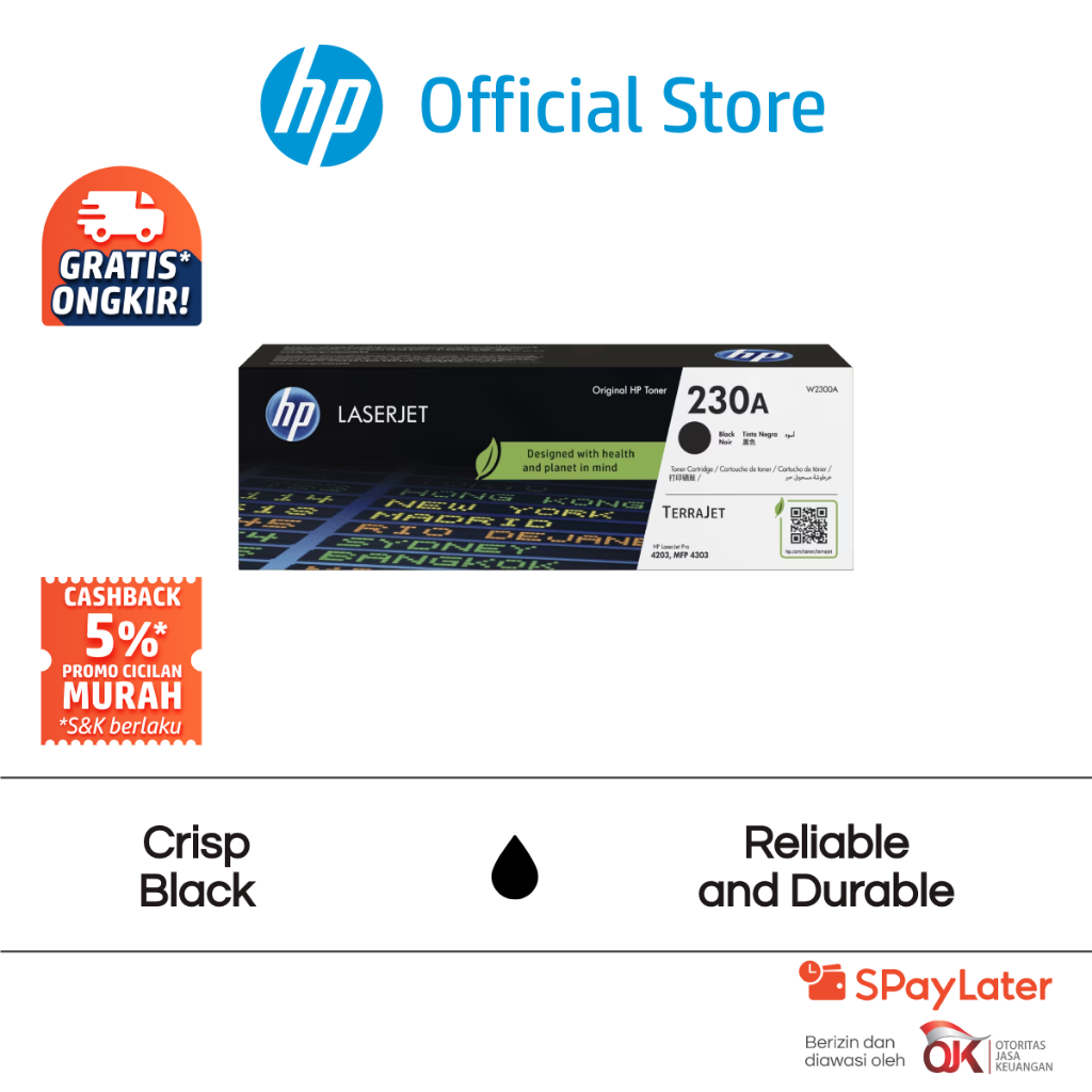 Tinta Printer HP 230A LaserJet Toner Cartridge Black / Cyan / Yellow / Magenta Original Cartridge Asli Ori Promo Murah Gratis Ongkir Official