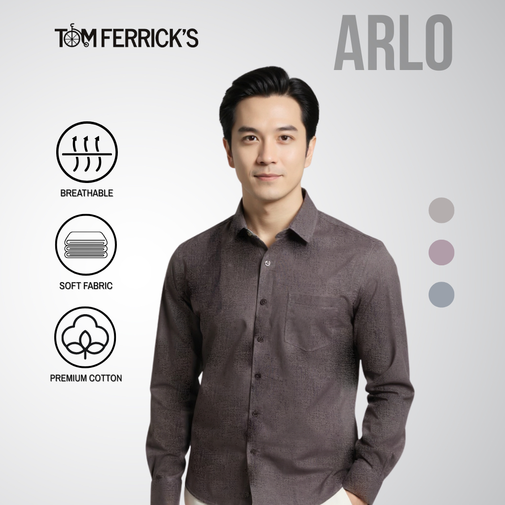 Jual Tom Ferricks Arlo Kemeja Pria Casual Lengan Panjang | Shopee Indonesia