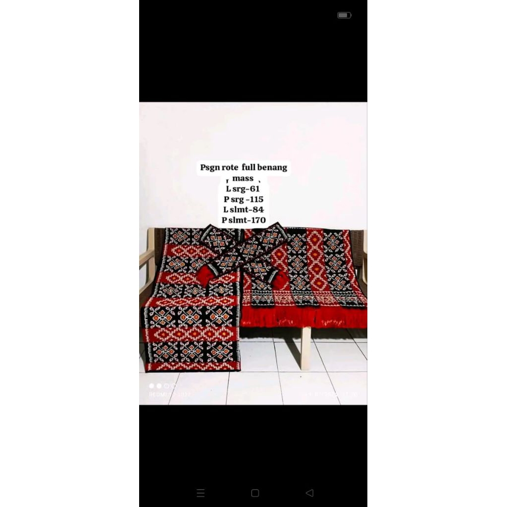 Jual TENUN ROTE NTT / SARUNG ADAT TENUN ROTE PASANGAN WANITA PRIA ...