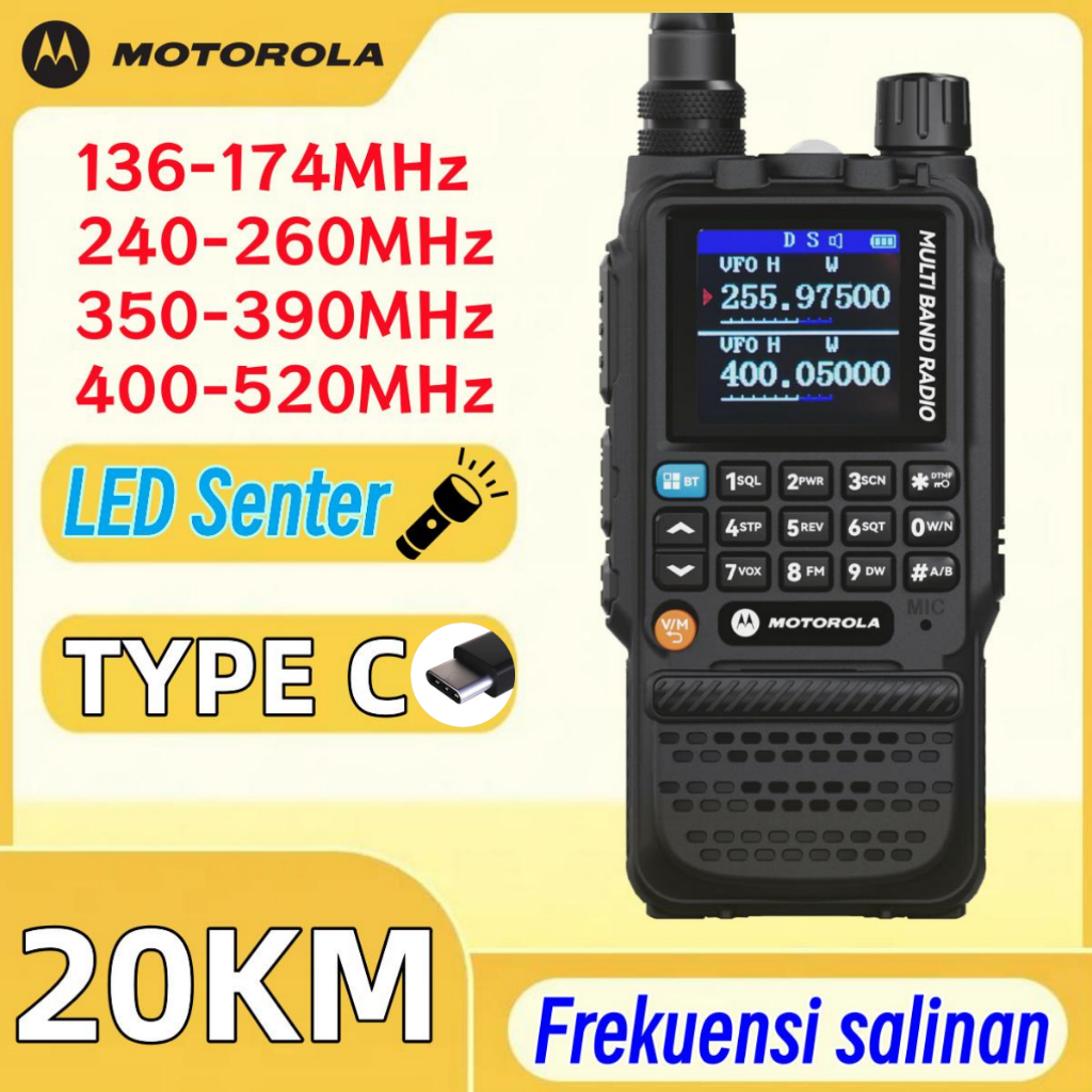 Jual MOTOROLA Radio Dua Arah GP360 Mini Walkie Talkie HT Jarak Jauh ...
