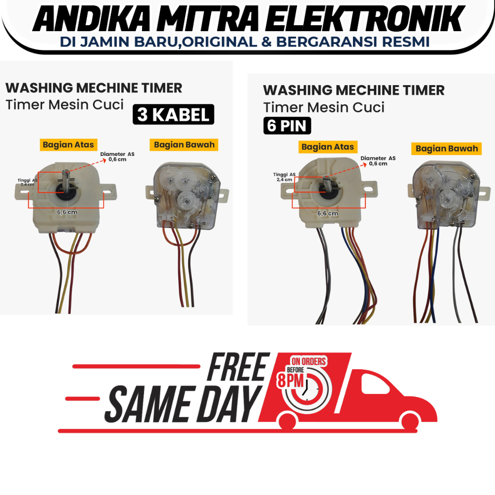 Jual TIMER MESIN CUCI UNTUK SEMUA MEREK UNIVERSAL 3 KABEL DAN 6 KABEL ...