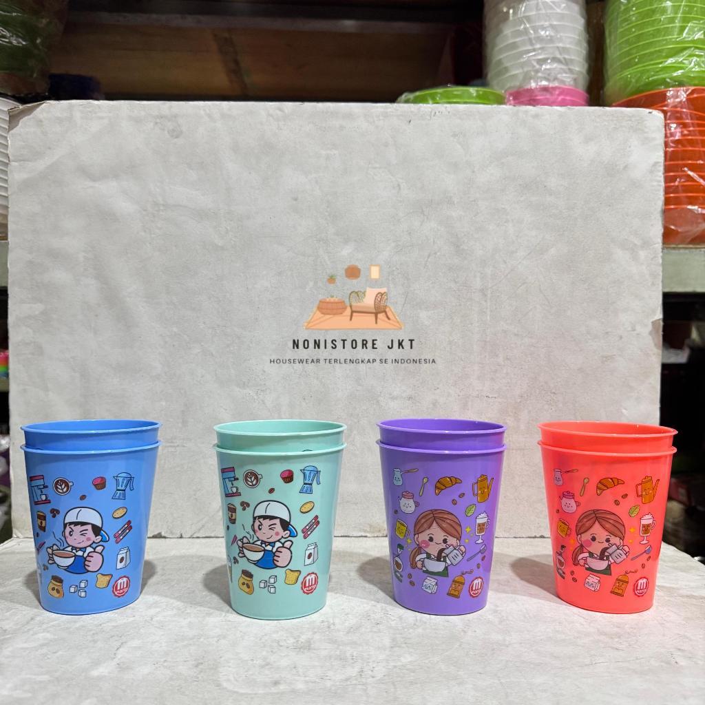 12 pcs Gelas sunny karakter anak / Gelas anak plastik / Gelas Pesta / Gelas murah / Gelas anak warna / Souvenir ulang tahun anak / Souvenir gelas / Hadiah Ulang tahun / Gelas minum anak