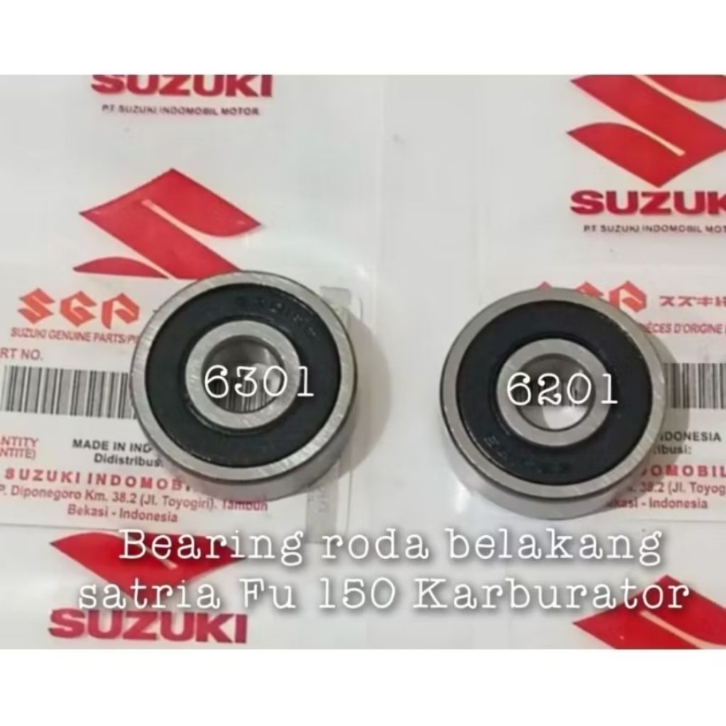 Jual BEARING RODA BELAKANG KANAN KIRI 6301RS+6201RS SUZUKI SATRIA FU ...